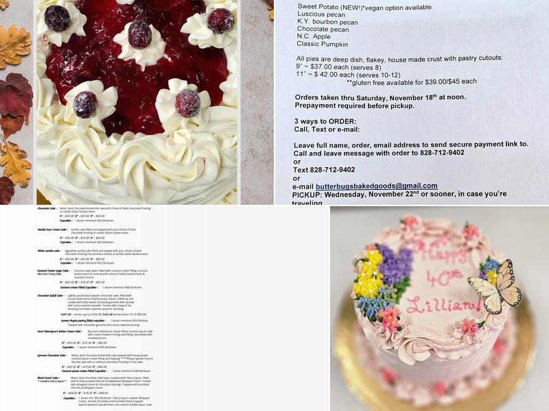 Butterbug's Baked-to-Order Menu