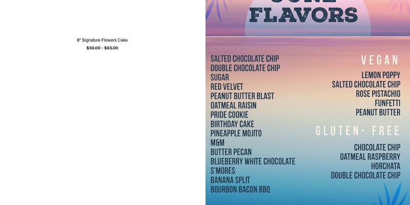 Jammed Up Bakery Menu