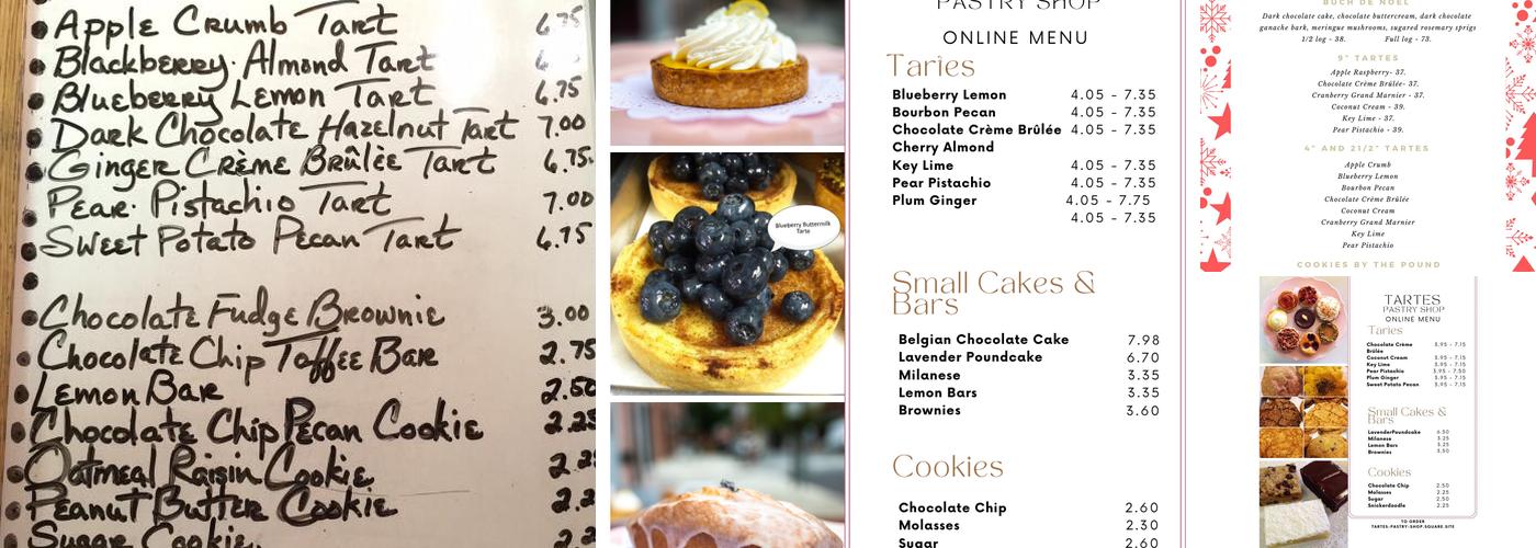 Tartes Menu