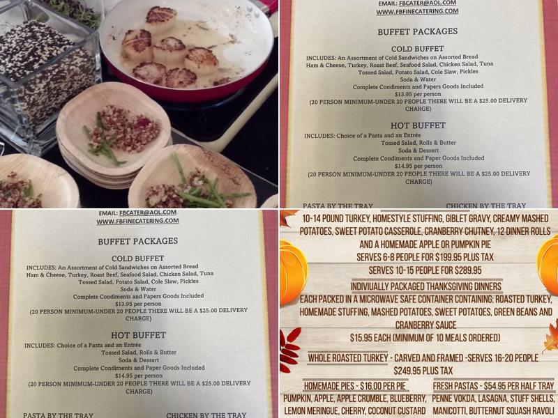 F&B Fine Catering Menu