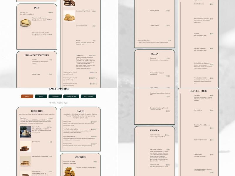 Cocoa Bakery Menu