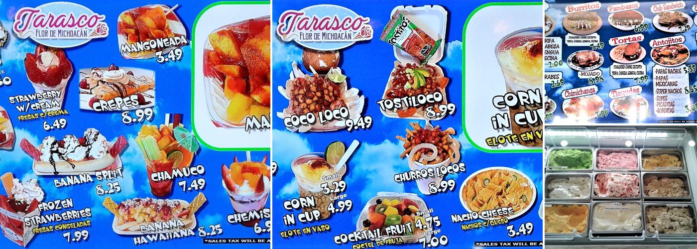 Tarascó Flor de Michoacan Menu