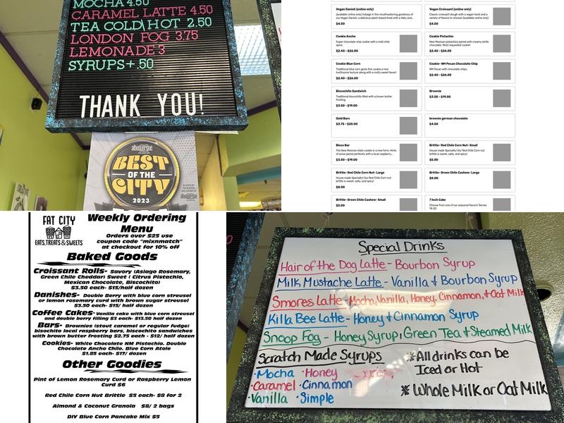 Fat City Eats,Treats & Sweets Menu