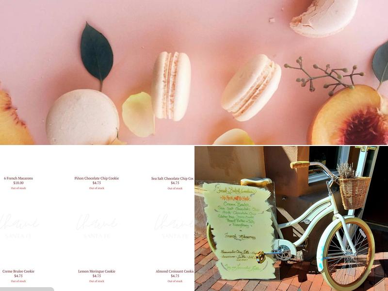 Chainé Specialty Cookie Shop Menu