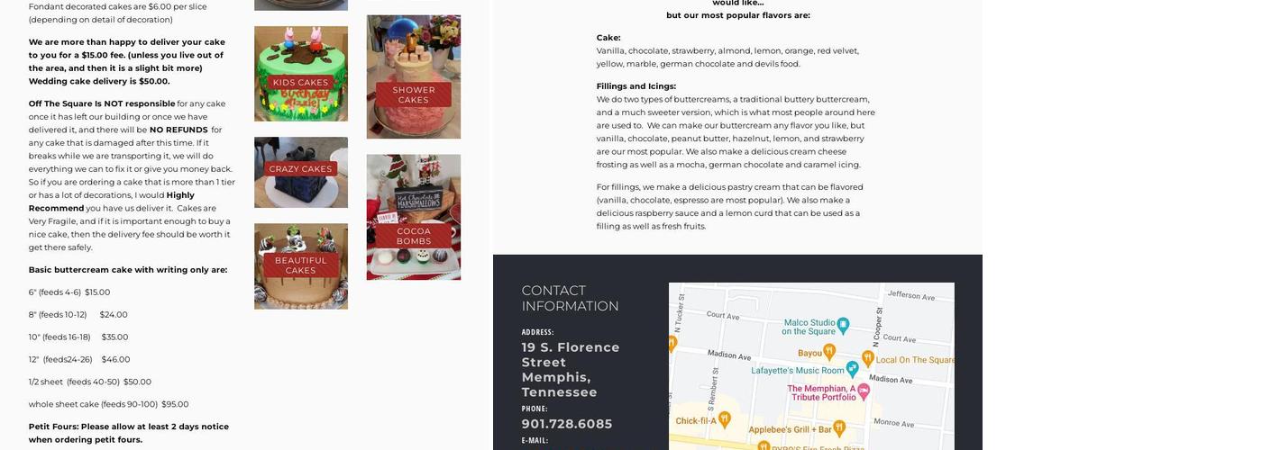 Off the Square Catering Menu