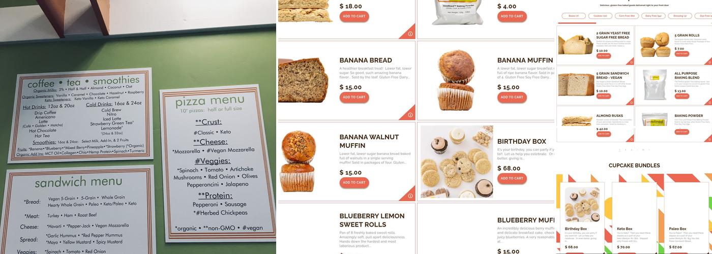 Unrefined Bakery Menu