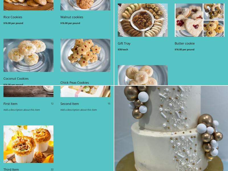 Grandmas’ Bakery Menu