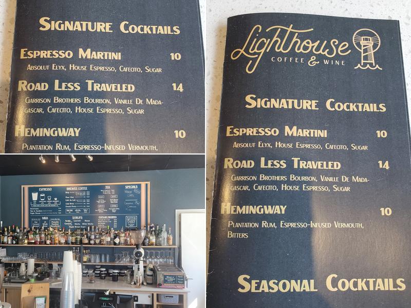Lighthouse Coffee & Wine Menu