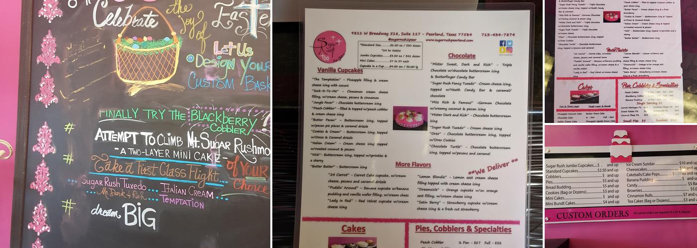 Sugar Rush Menu