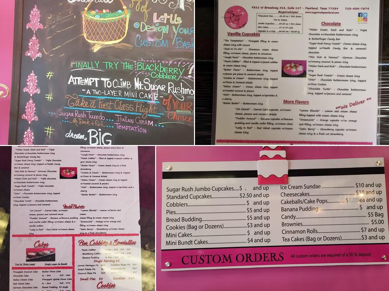 Sugar Rush Menu