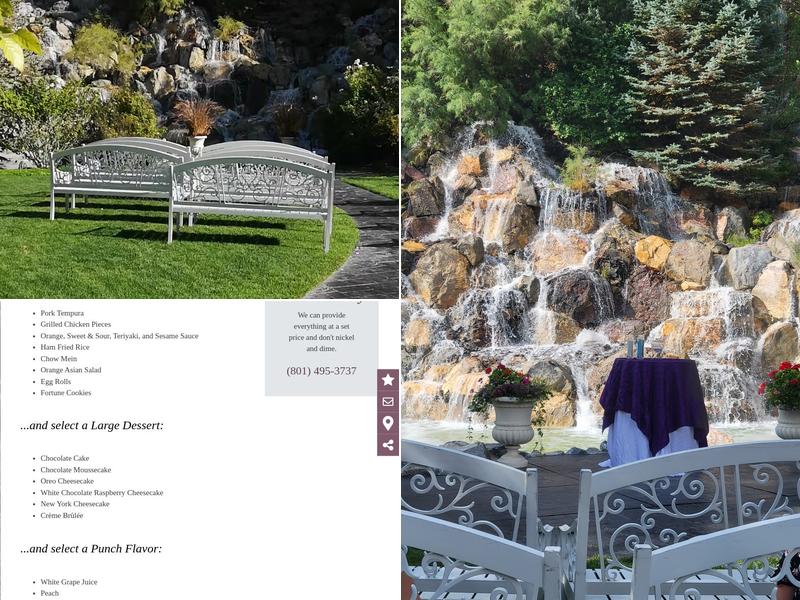 Millennial Falls Event Center Menu