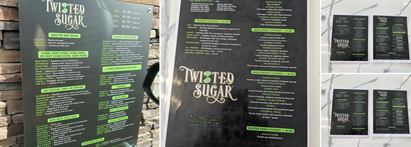 Twisted Sugar Menu