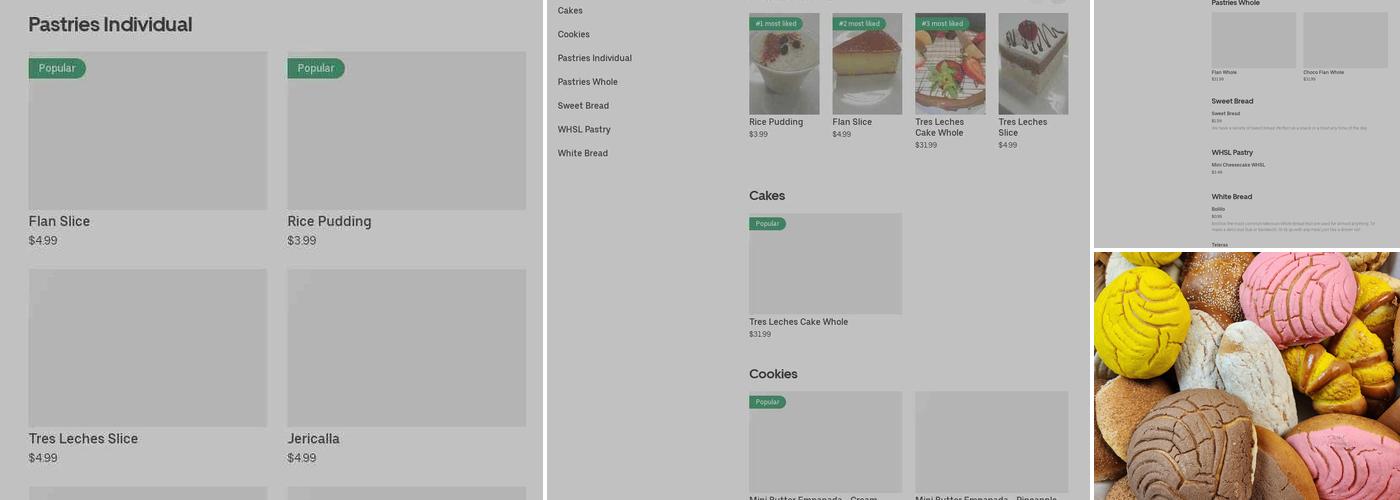 Juan Pablo's Bakery Menu