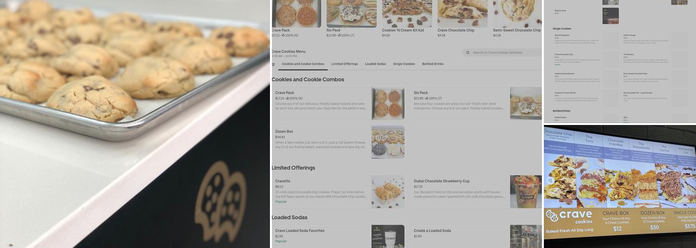 Crave Cookies, LLC Menu