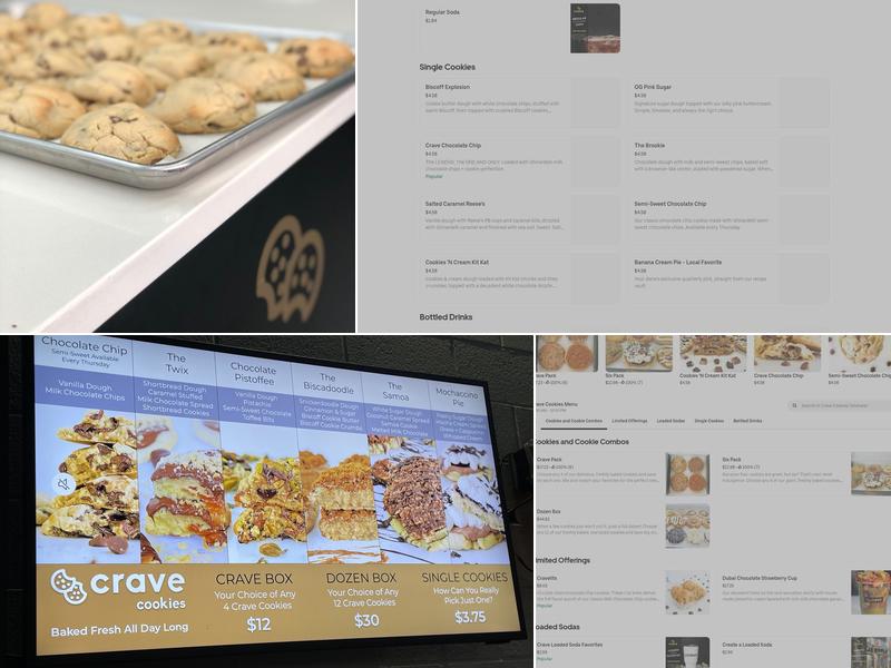 Crave Cookies, LLC Menu