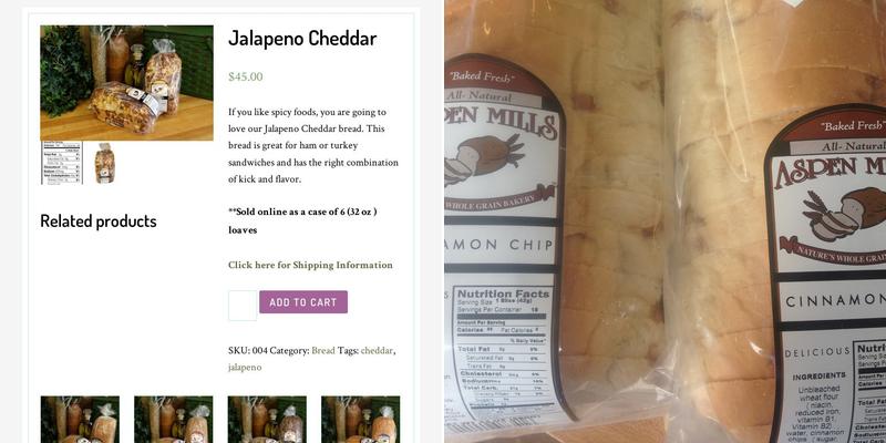 Aspen Mills Bread Co Menu