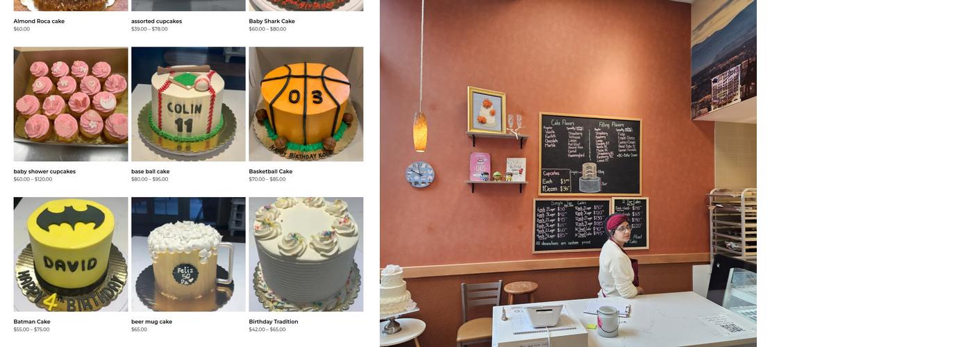 Cake It Menu