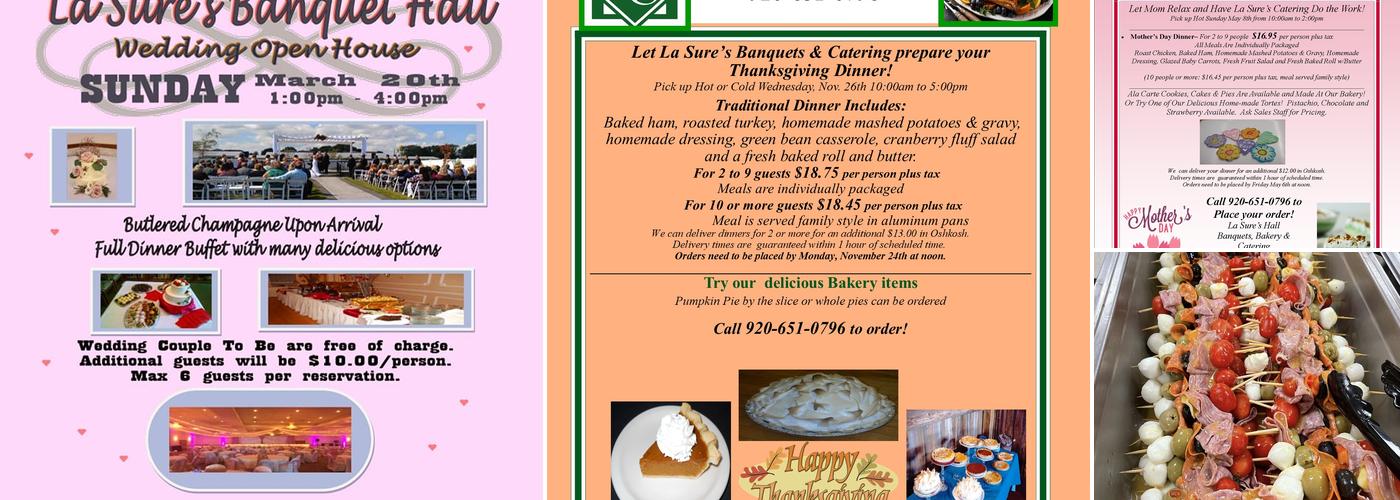 La Sure's Hall Banquets & Catering Menu
