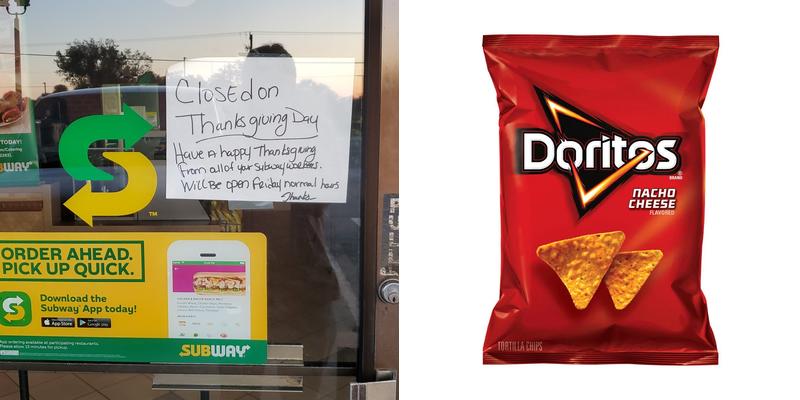 Subway Menu