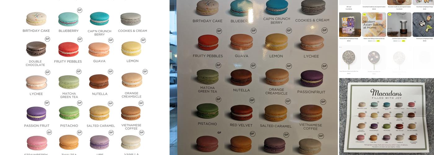 Macadons Menu