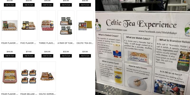 The Welsh Baker Menu