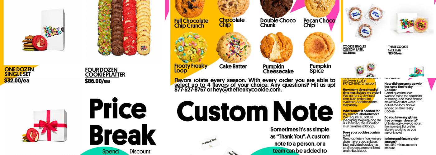 The Freaky Cookie Menu