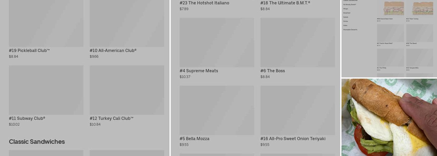 Subway Menu