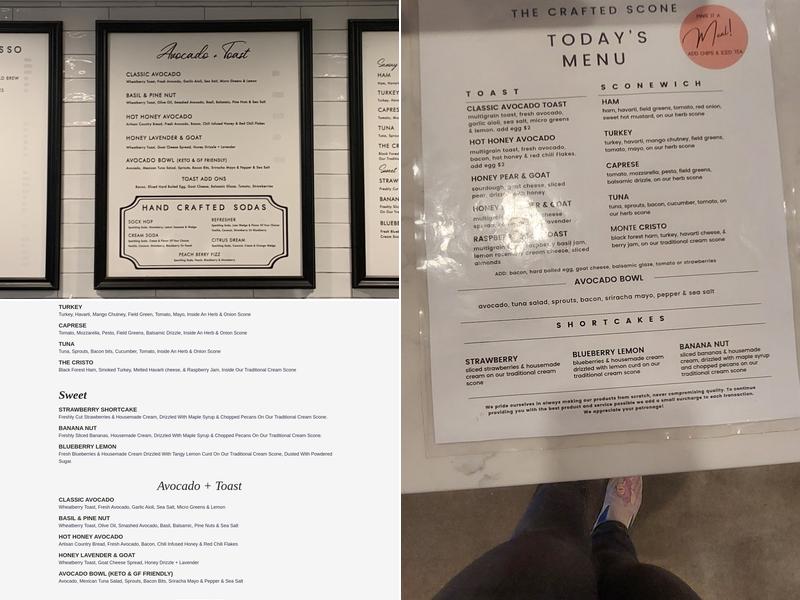 The Crafted Scone Menu