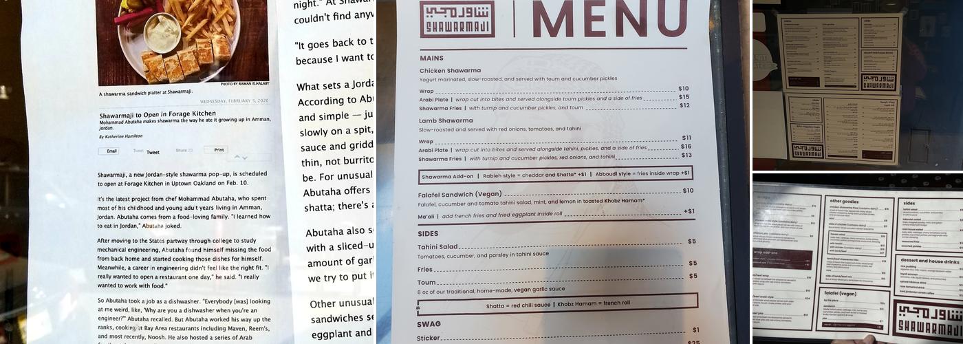 Shawarmaji Menu