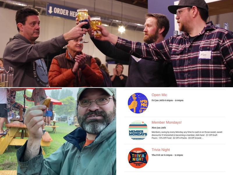 Five Shores Brewing Menu