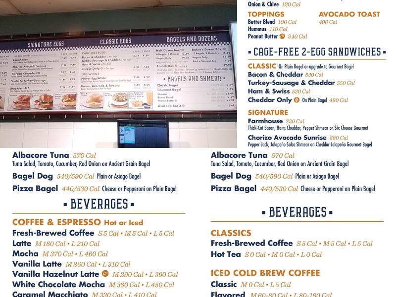 Noah's NY Bagels Menu