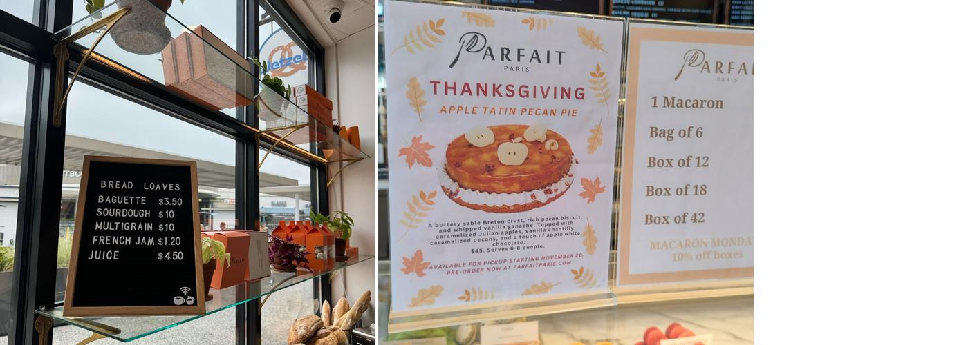 Parfait Paris Menu