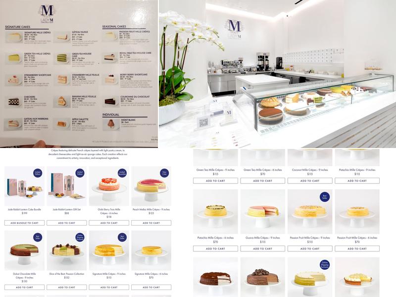 Lady M Cake Boutique - Arcadia Menu