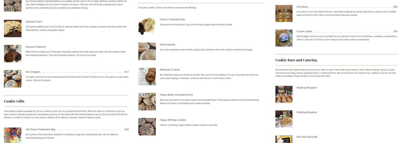 Hello Cookie Co Menu