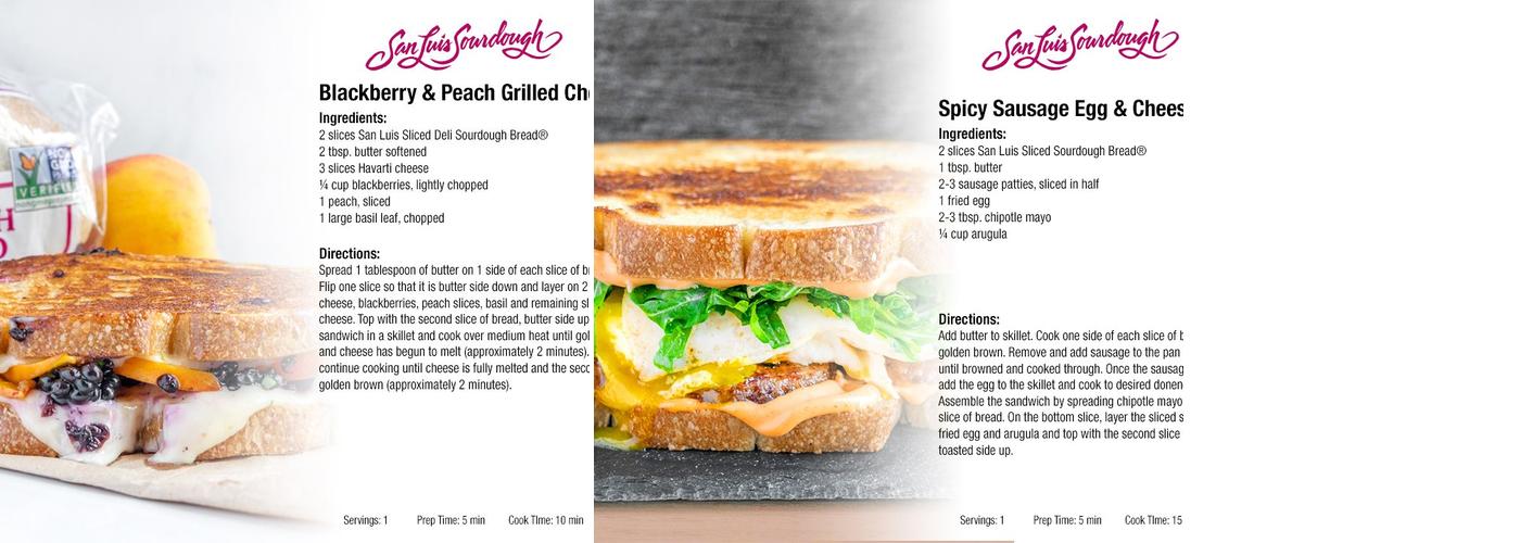 San Luis Sourdough Menu