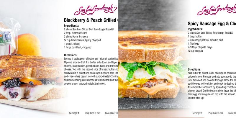 San Luis Sourdough Menu