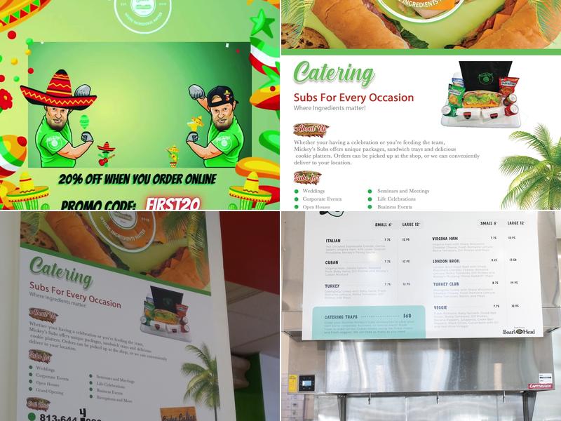 Mickey's Subs Menu