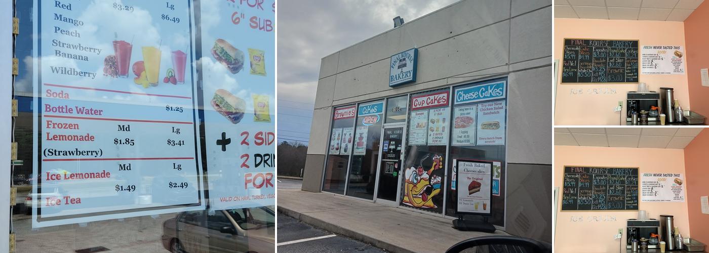 Final Kourse Bakery Menu