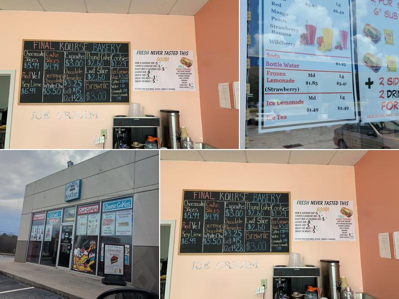 Final Kourse Bakery Menu