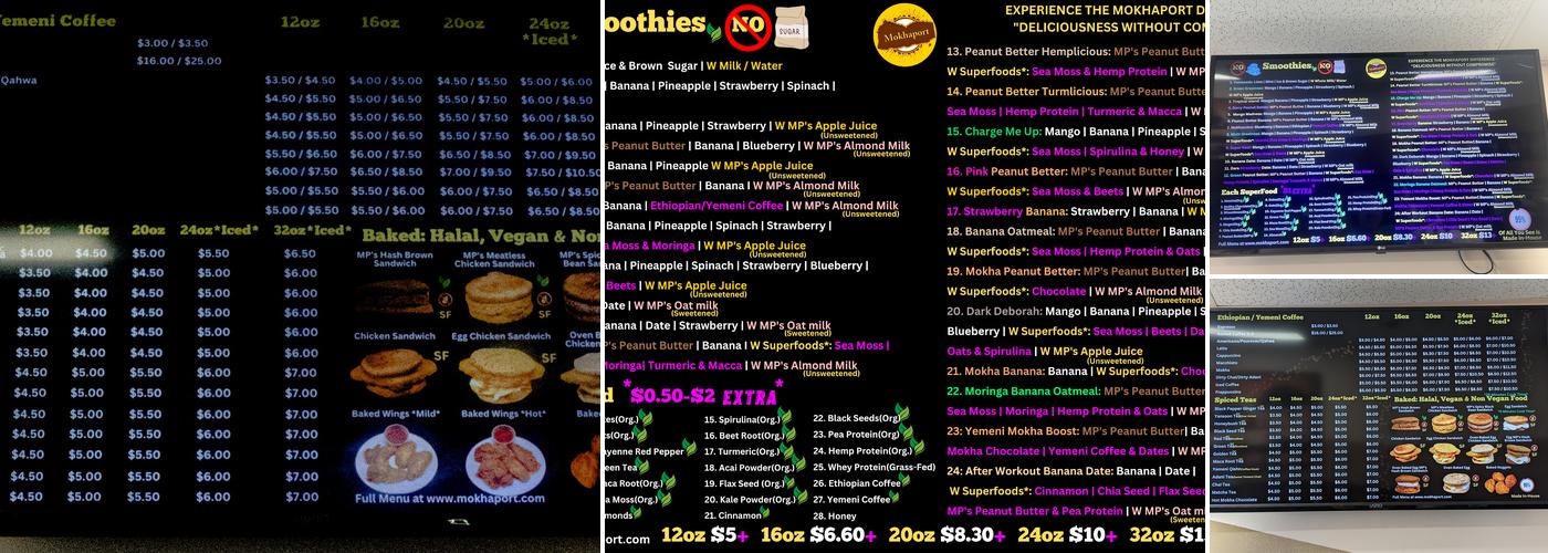 Mokhaport Menu