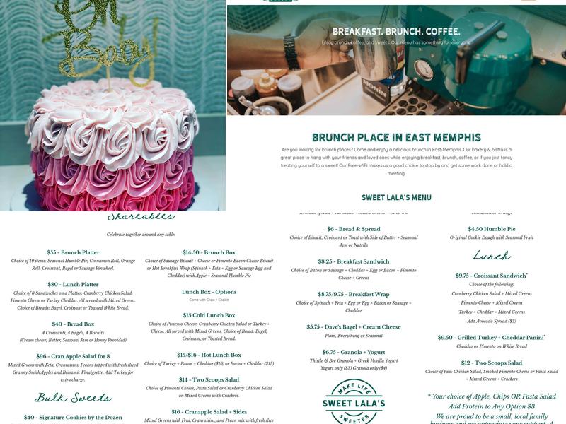 Sweet LaLa’s Bakery Menu