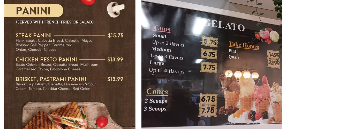 Golden Rose Bakery Menu