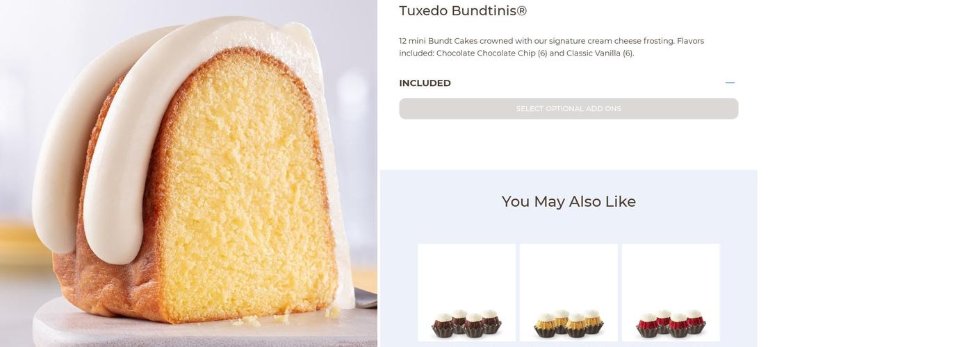 Nothing Bundt Cakes Menu