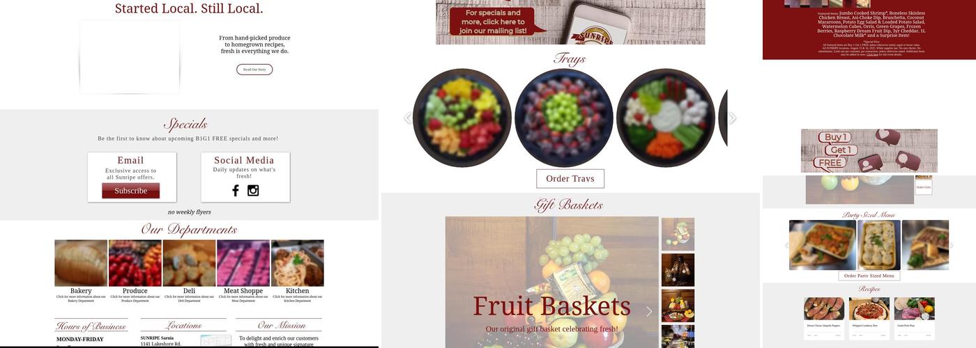 SUNRIPE Freshmarket Menu