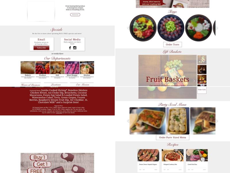 SUNRIPE Freshmarket Menu