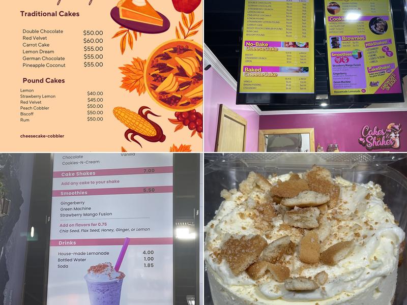 Cakes and Shakes Deli Menu