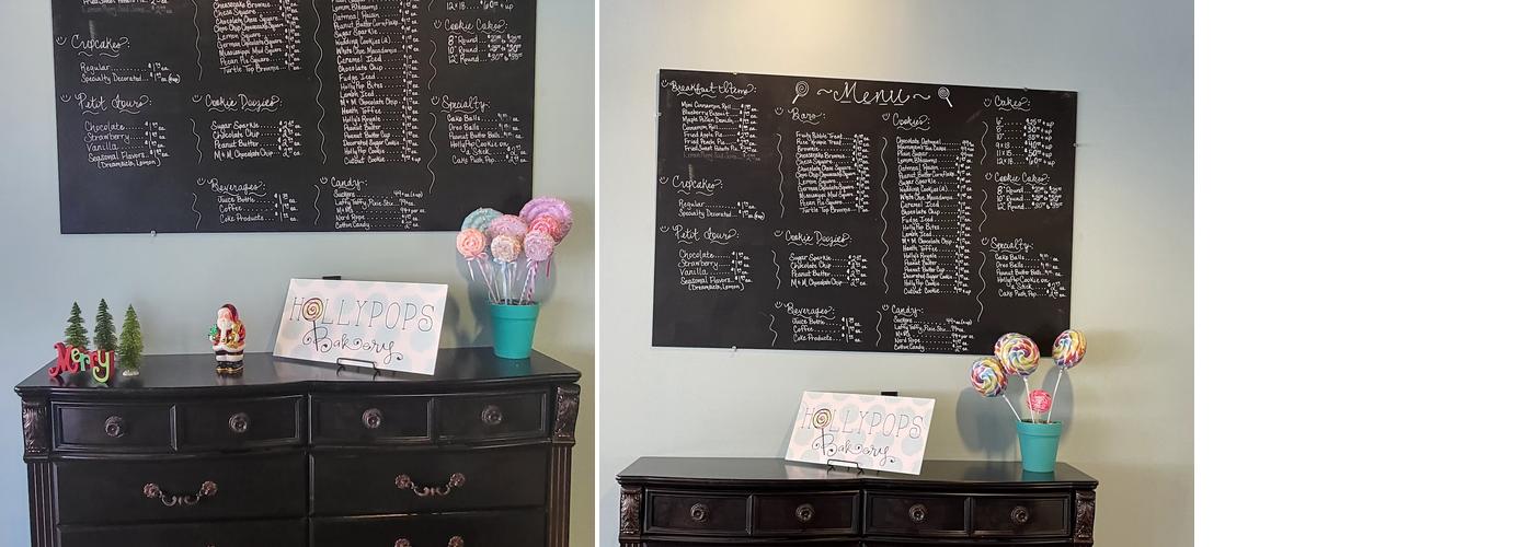 HollyPops Bakery Menu