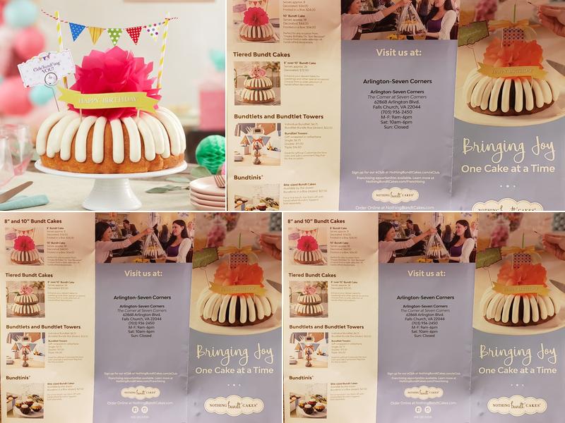 Nothing Bundt Cakes Menu