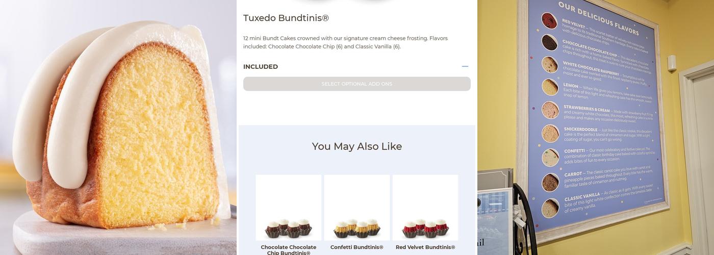 Nothing Bundt Cakes Menu