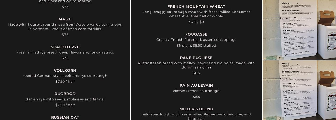 Fire Dog Breads Menu